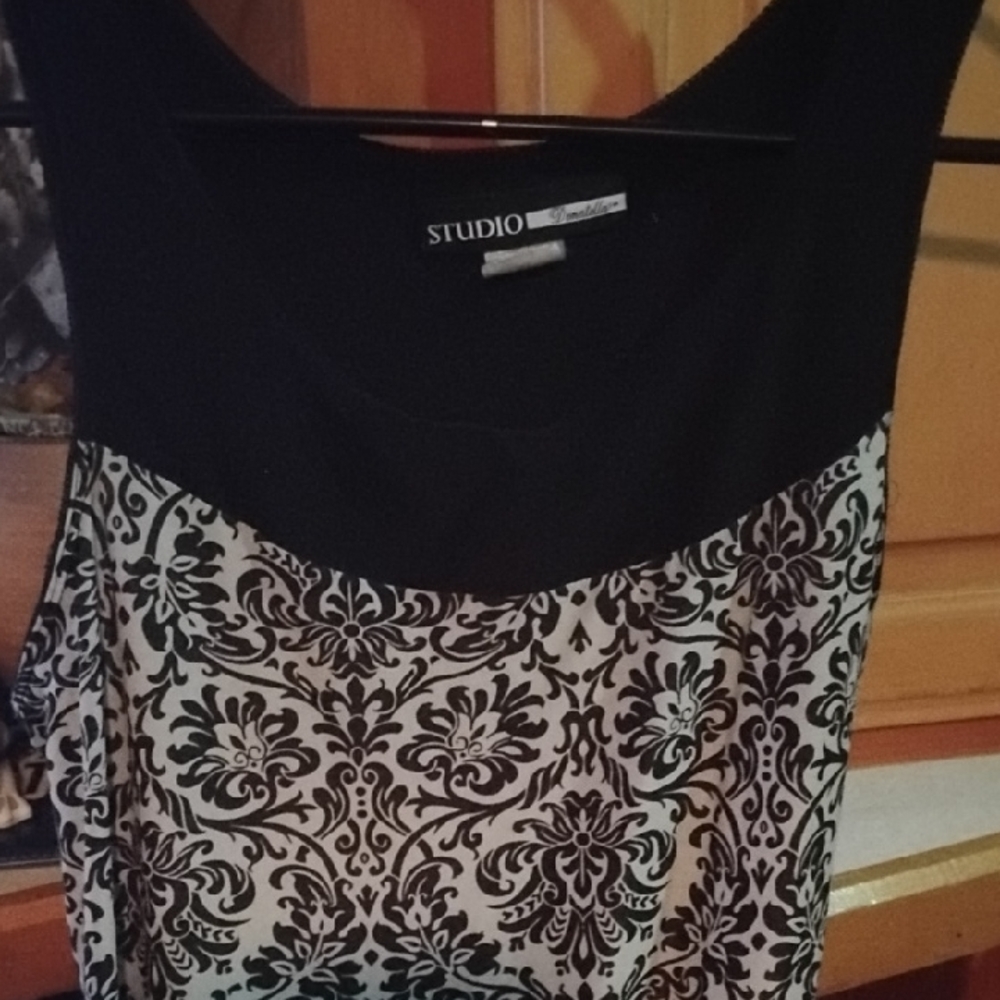 Studio Elegant Black and White Blouse